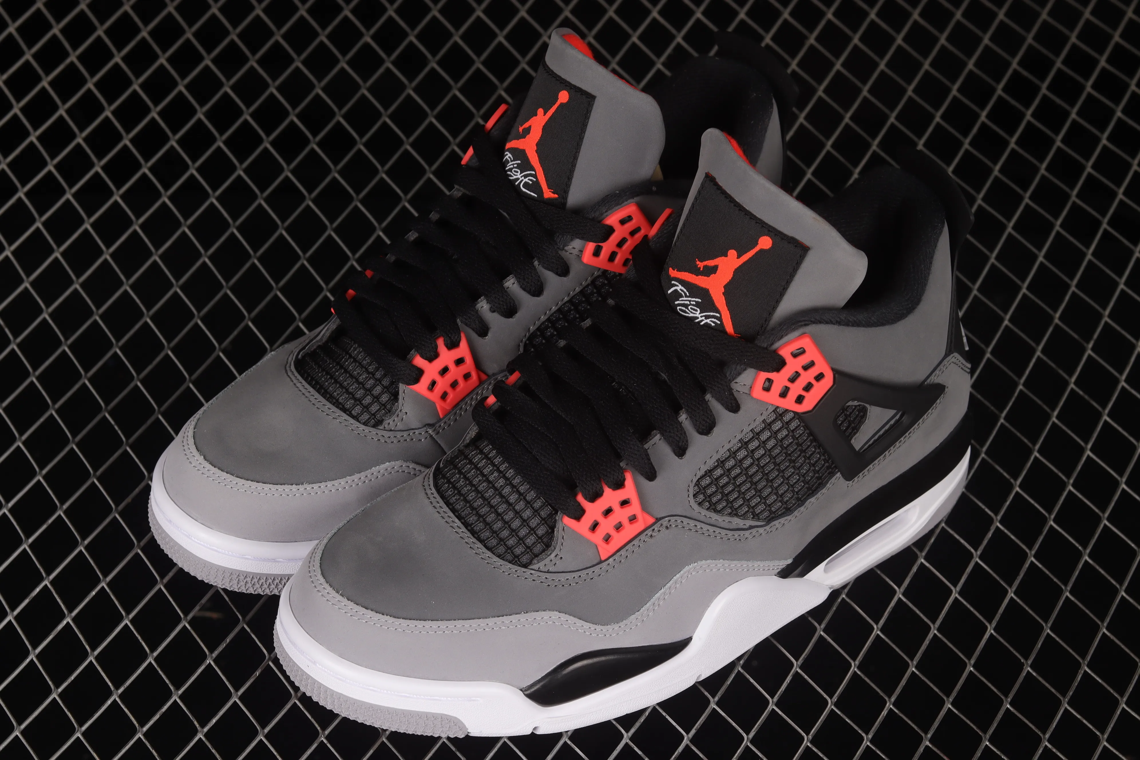 All categories Air Jordan Jordan series basketball shoes Air Jordan 4 foreign trade version Air Jordan 4 Retro "Infrared" AJ4 Joe 4 black gray infrared DH6927-061